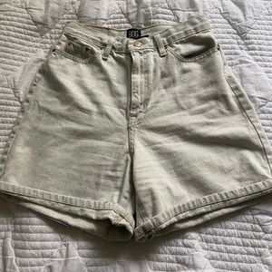 mom high rise denim shorts